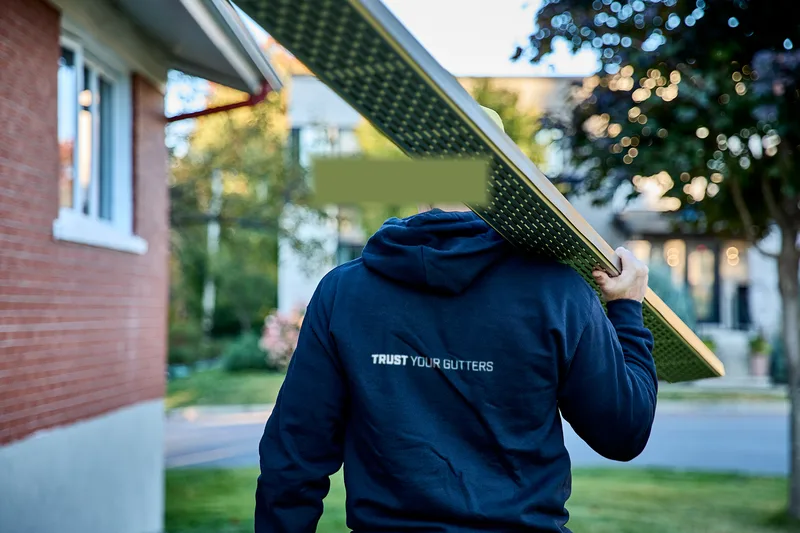 Professional installation of an Alu-Rex gutter guard