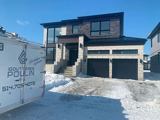Soffite et gouttières — réalisation Les Gouttières Poulin, Terrebonne