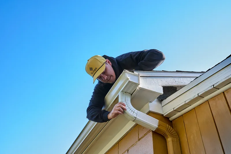 Seamless gutter installation by Le Bois Aluminum Inc. in Lunenburg, ON