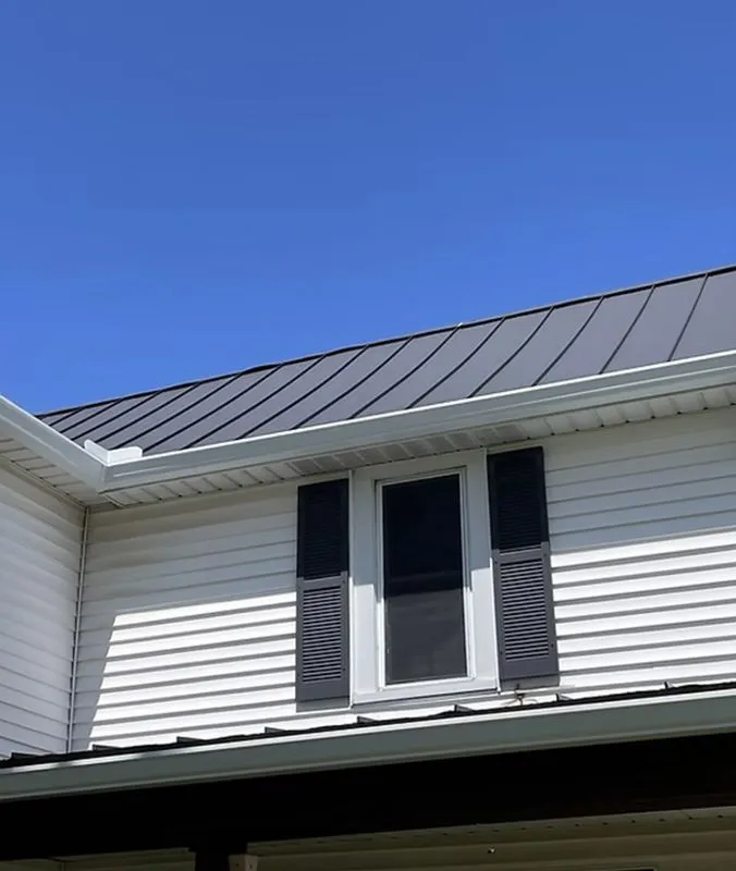 Completed exterior work — Lohr Brothers Seamless Gutters, Fremont AB