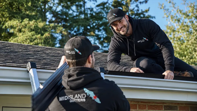 Professional installation of an Alu-Rex gutter guard
