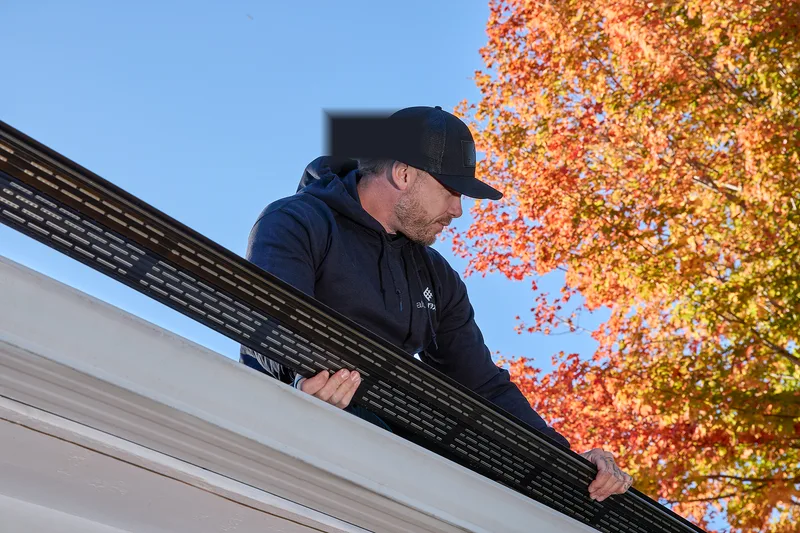 Soffit and fascia work completing a residential roofline