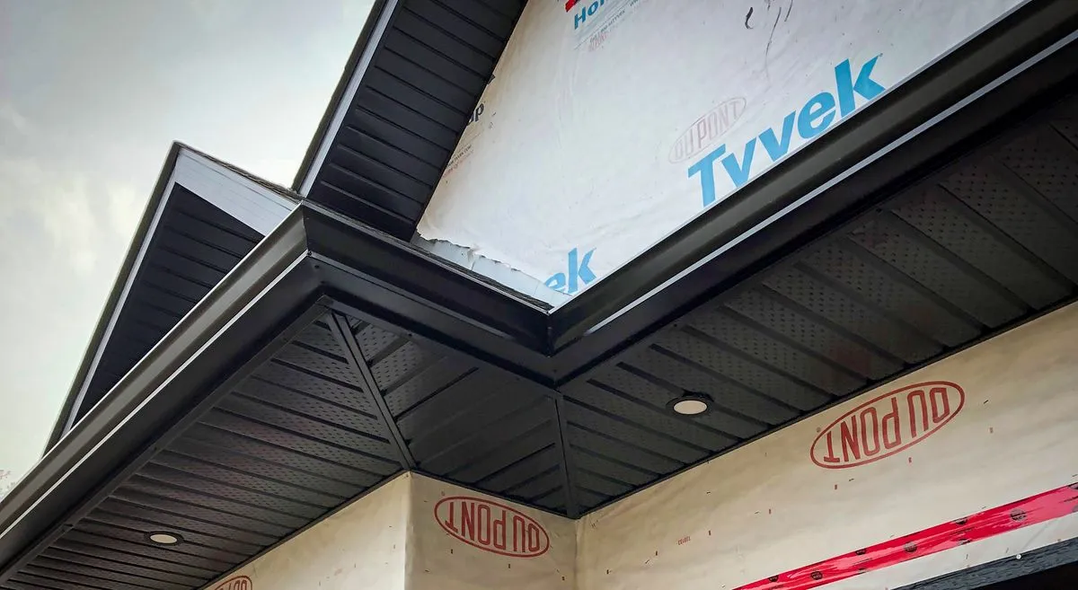 Exterior project detail — Gutter installation, Soffit, Fascia and Roofing, SUN INSULATORS & ROOFING AB