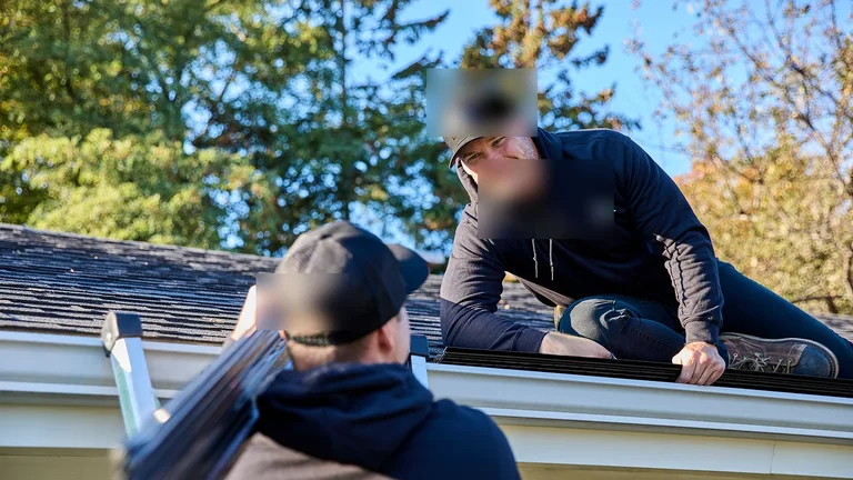 Professional gutter installation materials ready for a residential project